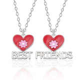 Best Friend Necklace Women Crystal Heart Tai Chi Crown Best Friends Forever Necklaces Pendants Friendship BFF Jewelry Collier