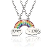 Best Friend Necklace Women Crystal Heart Tai Chi Crown Best Friends Forever Necklaces Pendants Friendship BFF Jewelry Collier