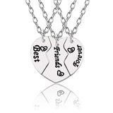 Best Friend Necklace Women Crystal Heart Tai Chi Crown Best Friends Forever Necklaces Pendants Friendship BFF Jewelry Collier